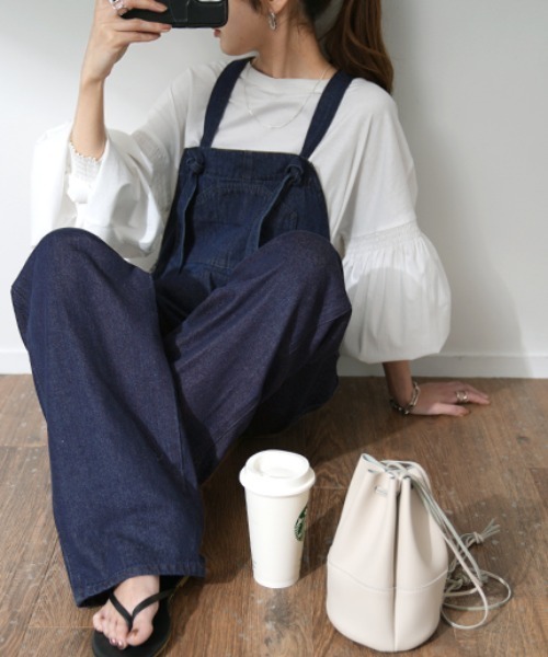 入手困難★milklim デニム　オーバーオール　サロペット　HUG ME 入手困難☆milklim デニム オーバーオール サロペット HUG ME