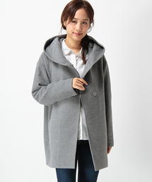 ikka | ウールハーフフーテッドコート(ピーコート)