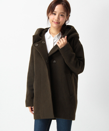 ikka | ウールハーフフーテッドコート(ピーコート)