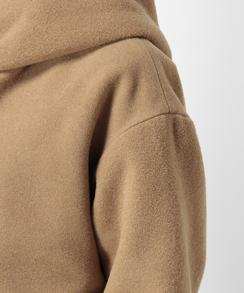 ikka(イッカ)の「ウールハーフフーテッドコート(ピーコート・レディース・グレー/オリーブ/ブラック/ベージュ・MEDIUM/LARGE)」の9枚目の写真