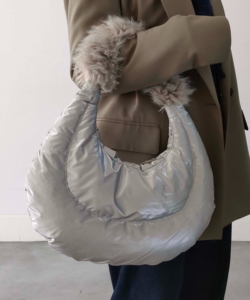 CONTROL FREAK（コントロールフリーク）の「CONTROL FREAK / CTFK（コントロールフリーク）フワフワハンドルバッグ（ハンドバッグ・レディース・ブラック/グリーン/シルバー・FREE）」の22枚目の写真