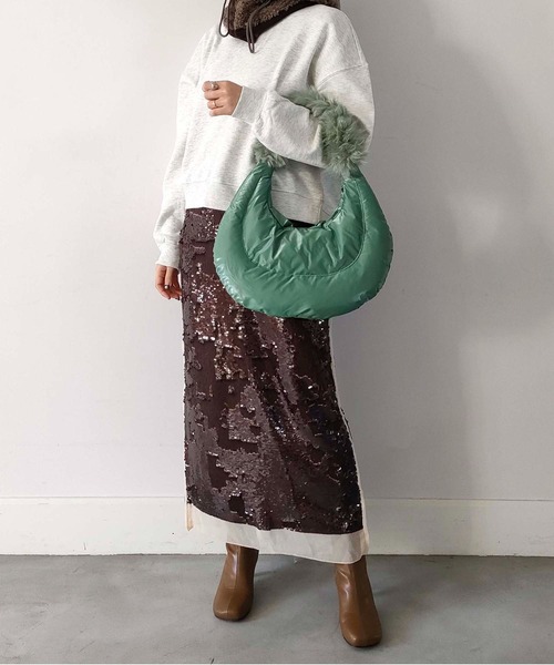 CONTROL FREAK（コントロールフリーク）の「CONTROL FREAK / CTFK（コントロールフリーク）フワフワハンドルバッグ（ハンドバッグ・レディース・ブラック/グリーン/シルバー・FREE）」の15枚目の写真