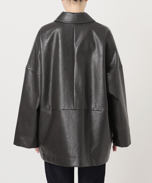 SLOBE IENA（スローブイエナ）の「フェイクレザーブルゾン（ライダースジャケット・レディース・ブラック・FREE）」の13枚目の写真