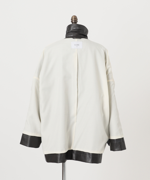 SLOBE IENA（スローブイエナ）の「フェイクレザーブルゾン（ライダースジャケット・レディース・ブラック・FREE）」の21枚目の写真