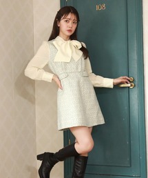 Cheek | ドッキングボウタイミニジャンスカ(ジャンパースカート)