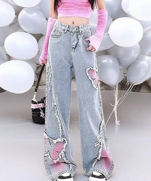 gossip！ロサンゼルス（ゴシップロサンゼルス）の「蝶刺繍ハイウエスト