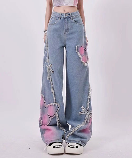 gossip！ロサンゼルス（ゴシップロサンゼルス）の「蝶刺繍ハイウエスト