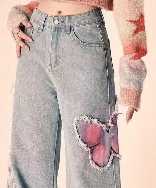 gossip！ロサンゼルス（ゴシップロサンゼルス）の「蝶刺繍ハイウエスト