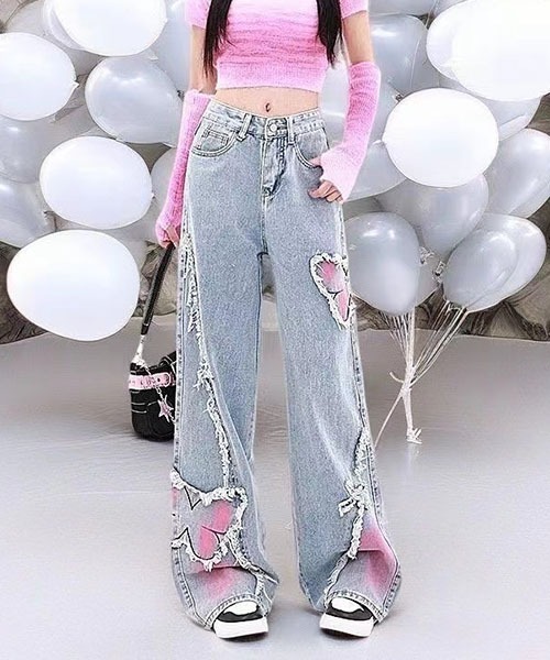 gossip！ロサンゼルス（ゴシップロサンゼルス）の「蝶刺繍ハイウエスト