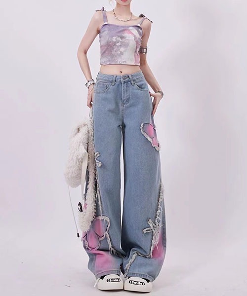 gossip！ロサンゼルス（ゴシップロサンゼルス）の「蝶刺繍ハイウエスト