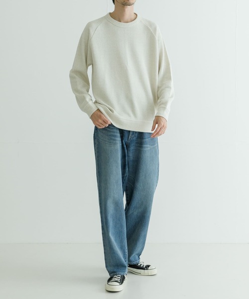 URBAN RESEARCH（アーバンリサーチ）の「LOWGAUGE KANOKO CREW-NECK（Tシャツ/カットソー・メンズ・ベージュ/ブラック/オフホワイト・MEDIUM/LARGE）」の9枚目の写真
