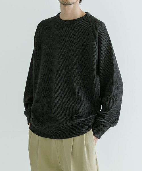 URBAN RESEARCH（アーバンリサーチ）の「LOWGAUGE KANOKO CREW-NECK（Tシャツ/カットソー・メンズ・ベージュ/ブラック/オフホワイト・MEDIUM/LARGE）」の6枚目の写真