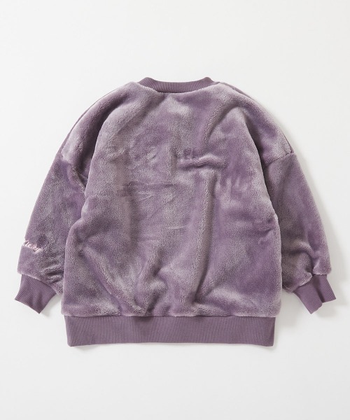 devirock(デビロック)の「袖刺繍 ファーフリース トレーナー(スウェット・キッズ・パープル系5/グリーン系1/グレー系/ダークネイビー・100cm/110cm/120cm/130cm/140cm/150cm/160cm)」の9枚目の写真