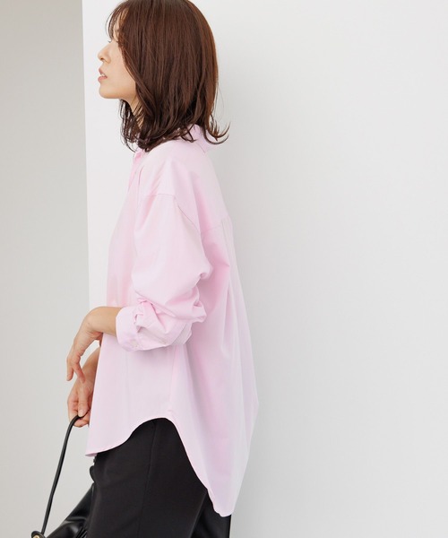 Elura(エルーラ)の「名品!しわになりにくい アイロンいらずレギュラーシャツ/133659(シャツ/ブラウス・レディース・ホワイト/ブラック系その他/ブルー/ライトブルー/ライトピンク/ブルー系その他2/ネイビー・LARGE/MEDIUM/SMALL)」の15枚目の写真