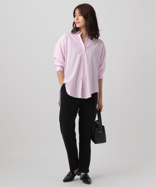 Elura(エルーラ)の「名品!しわになりにくい アイロンいらずレギュラーシャツ/133659(シャツ/ブラウス・レディース・ホワイト/ブラック系その他/ブルー/ライトブルー/ライトピンク/ブルー系その他2/ネイビー・LARGE/MEDIUM/SMALL)」の22枚目の写真