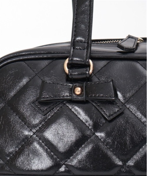 axes femme（アクシーズファム）の「ヨコ型キルトボストンバッグ（ボストンバッグ・レディース・ホワイト/ブラック・FREE）」の10枚目の写真