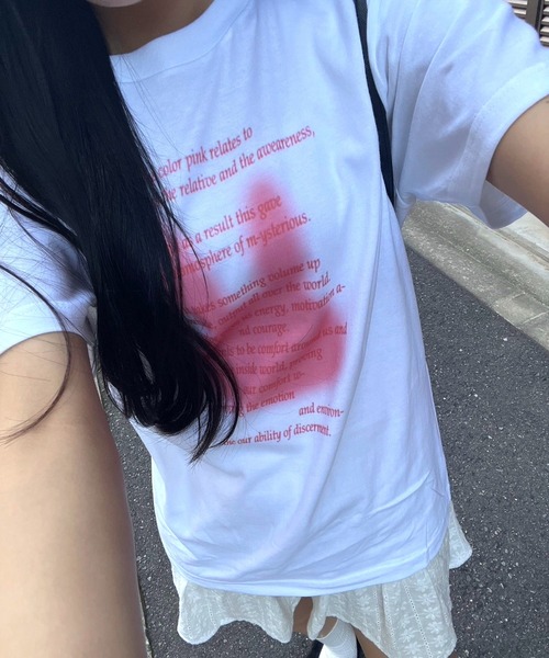 fiere(フィエール)の「ウサギレタリング半袖Tシャツ(Tシャツ/カットソー・レディース・ホワイト・LARGE/MEDIUM/SMALL)」の8枚目の写真