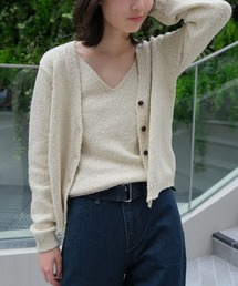 レイヤードニットカーディガン