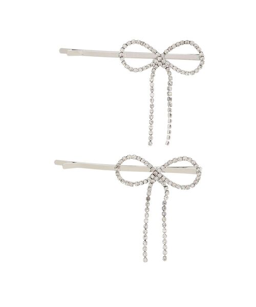 EVRIS（エヴリス）の「RHINESTONE RIBBON ヘアピン（ヘアピン・レディース・シルバー・FREE）」の9枚目の写真