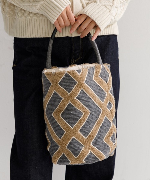 beej（ビージ）の「beej Busket bag-showa（ハンドバッグ・レディース・ブラウン/グレー・FREE）」の2枚目の写真