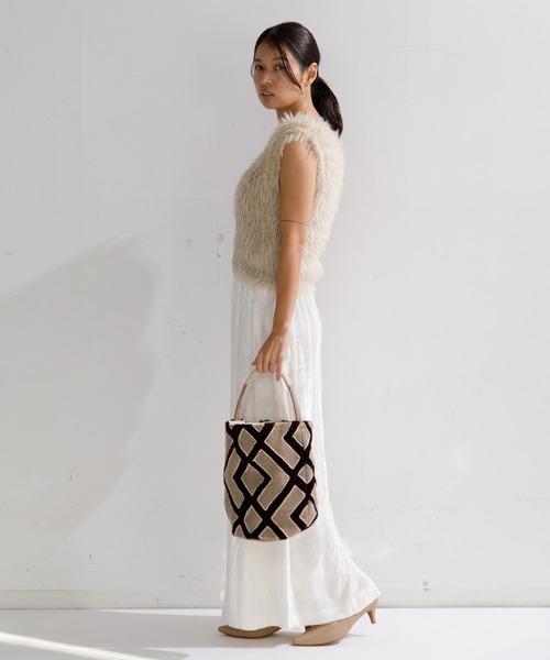 beej（ビージ）の「beej Busket bag-showa（ハンドバッグ・レディース・ブラウン/グレー・FREE）」の9枚目の写真