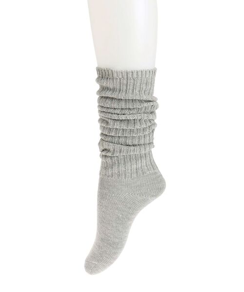 EMODA（エモダ）の「アンクルレングスルーズソックス（ソックス/靴下・レディース・グレー/ホワイト・FREE）」の5枚目の写真