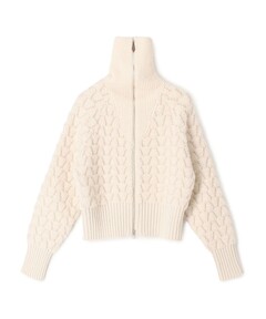 セール】ループジャカード ハイネックカーディガン（カーディガン