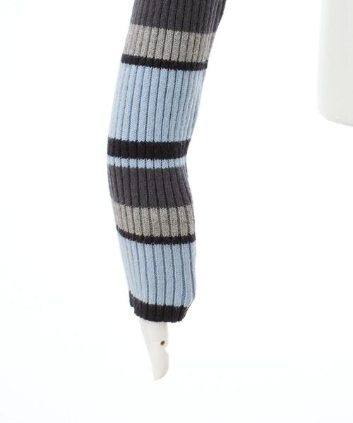 INGNI（イング）の「クロップドハイネックボーダーニット（ニット/セーター・レディース・ブラック/グレー/ブルー・M）」の8枚目の写真