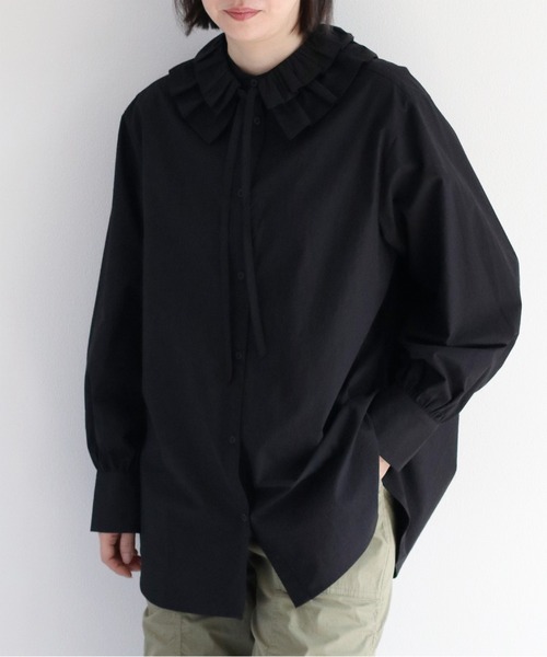 セール】〈2way〉フリルネックブラウス アンサンブル（シャツ/ブラウス