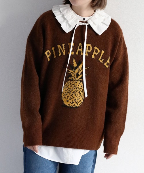 cepo（セポ）の「〈2way〉フリルネックブラウス アンサンブル（シャツ/ブラウス・レディース・ブラック/オフホワイト/ブルー・M）」の5枚目の写真