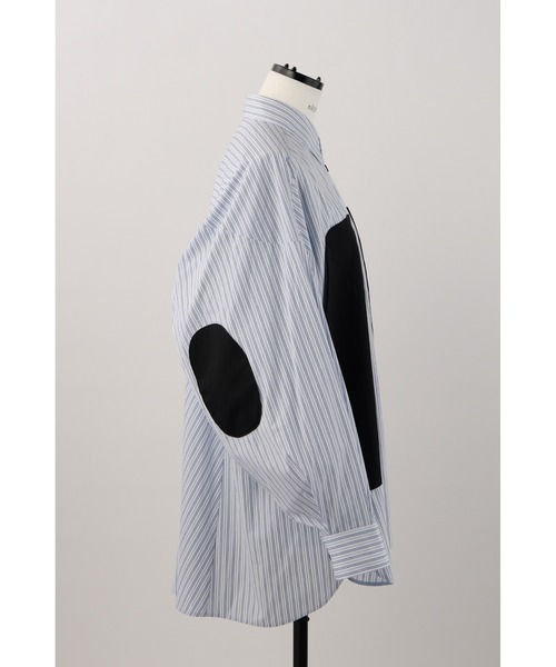 ナゴンスタンス　バイカラーシャツ nagonstans（ナゴンスタンス）の「80 StripeバイカラーPKTシャツ