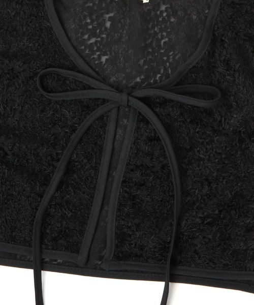 studio CLIP（スタディオクリップ）の「ふわふわケープ付け襟（付け襟・レディース・ベージュ/ブラック・FREE）」の5枚目の写真