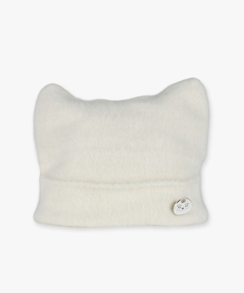 ANNA SUI（アナスイ）の「アンゴラ猫ワッチ（ニットキャップ/ビーニー・レディース・グレー/ブラック/パープル/ベージュ/グリーン/ピンク/ターコイズブルー/オフホワイト・FREE）」の2枚目の写真