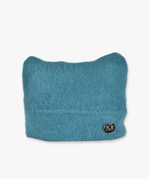 ANNA SUI（アナスイ）の「アンゴラ猫ワッチ（ニットキャップ/ビーニー・レディース・グレー/ブラック/パープル/ベージュ/グリーン/ピンク/ターコイズブルー/オフホワイト・FREE）」の7枚目の写真