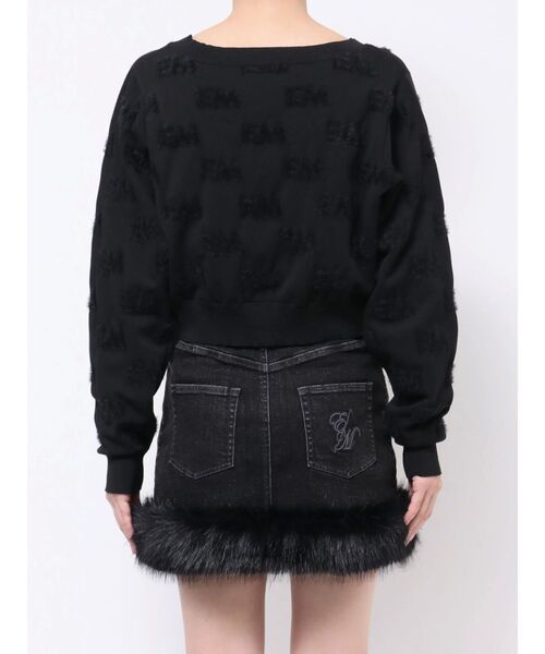 EATME（イートミー）の「ロゴジャガードニット（ニット/セーター・レディース・ブラック/オフホワイト/レッド・FREE）」の16枚目の写真