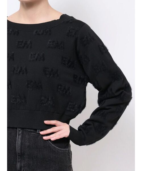 EATME（イートミー）の「ロゴジャガードニット（ニット/セーター・レディース・ブラック/オフホワイト/レッド・FREE）」の18枚目の写真