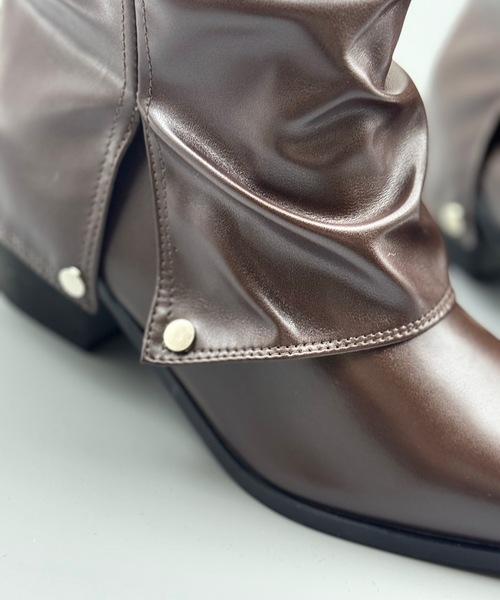 ANOTHER S（アナザーエス）の「ポインテッドトゥチューブブーツ（ブーツ・レディース・ブラック/ブラウン・37/38/39）」の7枚目の写真