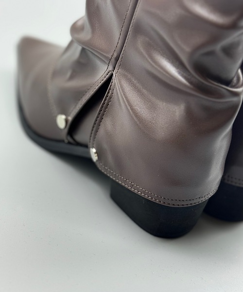 ANOTHER S（アナザーエス）の「ポインテッドトゥチューブブーツ（ブーツ・レディース・ブラック/ブラウン・37/38/39）」の9枚目の写真