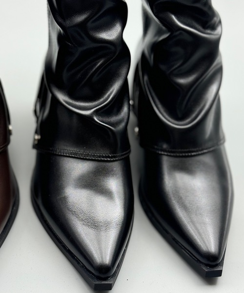 ANOTHER S（アナザーエス）の「ポインテッドトゥチューブブーツ（ブーツ・レディース・ブラック/ブラウン・37/38/39）」の15枚目の写真