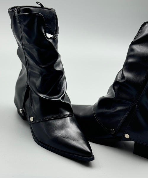 ANOTHER S（アナザーエス）の「ポインテッドトゥチューブブーツ（ブーツ・レディース・ブラック/ブラウン・37/38/39）」の16枚目の写真