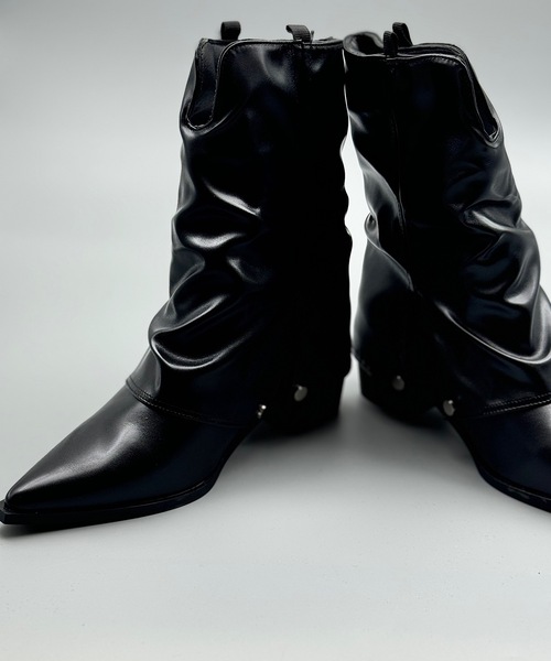 ANOTHER S（アナザーエス）の「ポインテッドトゥチューブブーツ（ブーツ・レディース・ブラック/ブラウン・37/38/39）」の17枚目の写真