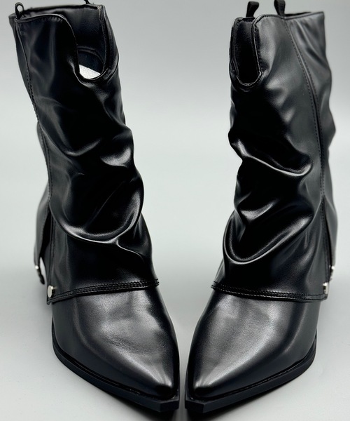 ANOTHER S（アナザーエス）の「ポインテッドトゥチューブブーツ（ブーツ・レディース・ブラック/ブラウン・37/38/39）」の21枚目の写真