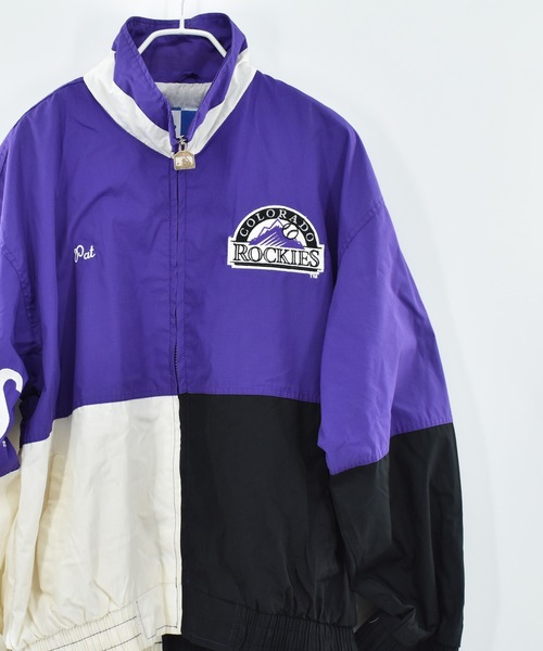 【ヴィンテージ古着】COLORADO ROCKIES Pat フルジップジャケット（ブルゾン）｜MLB（メジャーリーグベースボール）