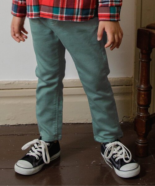 BREEZE（ブリーズ）の「あったかすぽ軽テーパードパンツ（その他パンツ・キッズ・チャコール/マスタード/ベージュ/インディゴブルー/ミント/ワインレッド・130/140/100/110/120/150/160/90）」の4枚目の写真