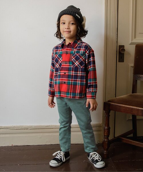 BREEZE（ブリーズ）の「あったかすぽ軽テーパードパンツ（その他パンツ・キッズ・チャコール/マスタード/ベージュ/インディゴブルー/ミント/ワインレッド・130/140/100/110/120/150/160/90）」の15枚目の写真