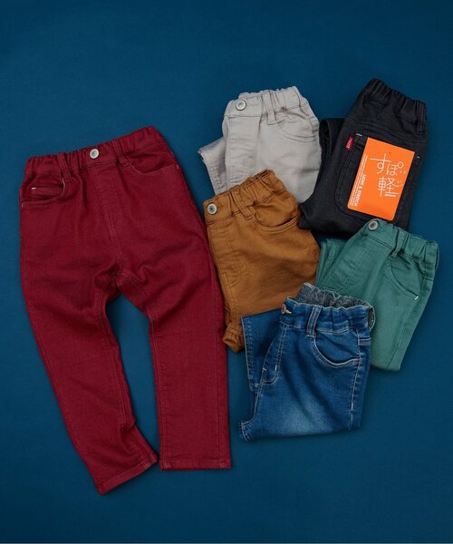 BREEZE（ブリーズ）の「あったかすぽ軽テーパードパンツ（その他パンツ・キッズ・チャコール/マスタード/ベージュ/インディゴブルー/ミント/ワインレッド・130/140/100/110/120/150/160/90）」の18枚目の写真