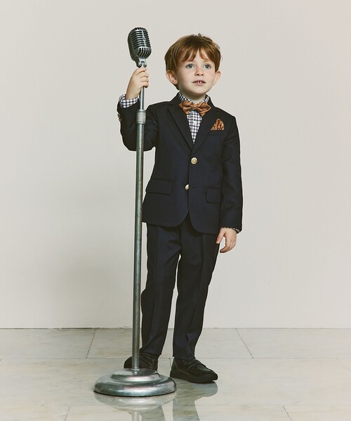 green label relaxing（グリーンレーベルリラクシング）の「TRW ソリッド 9L パンツ / キッズ 110cm-130cm（スーツパンツ・キッズ・ネイビー・110cm/120cm/130cm）」の8枚目の写真