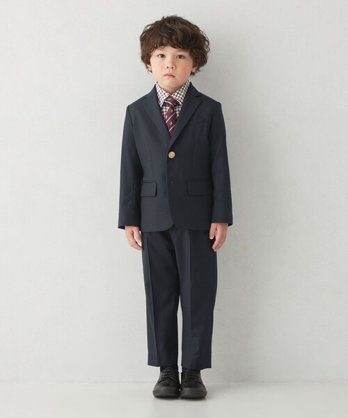 green label relaxing（グリーンレーベルリラクシング）の「TRW ソリッド 9L パンツ / キッズ 110cm-130cm（スーツパンツ・キッズ・ネイビー・110cm/120cm/130cm）」の10枚目の写真