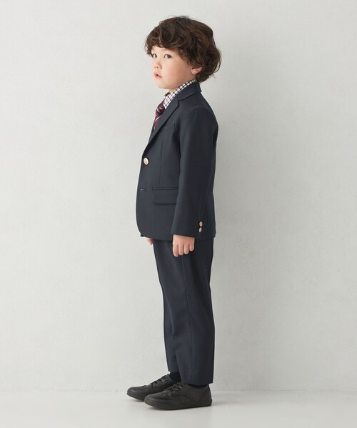 green label relaxing（グリーンレーベルリラクシング）の「TRW ソリッド 9L パンツ / キッズ 110cm-130cm（スーツパンツ・キッズ・ネイビー・110cm/120cm/130cm）」の12枚目の写真