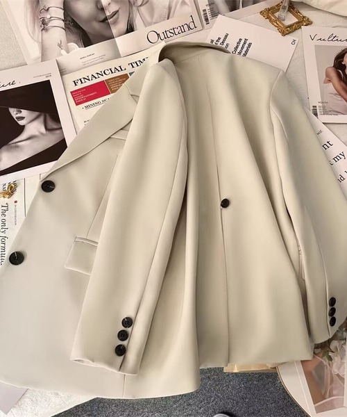 BLANC FICELLE（ブランフィセル）の「レギュラー　テーラードジャケット（テーラードジャケット・レディース・ベージュ/ミント/ブラック/アイボリー・S/M/L/XL）」の11枚目の写真